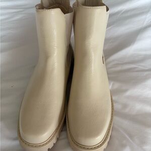Cream Ankle Boots